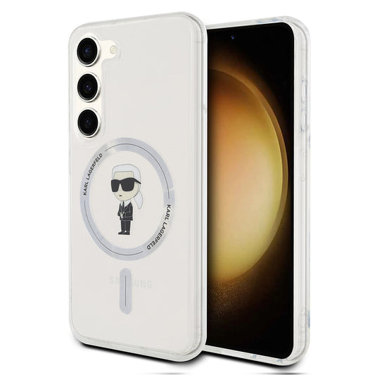 MagSafe futrola za Samsung Galaxy S23 S911, Karl Lagerfeld, IML Ikonik Karl, Prozirna