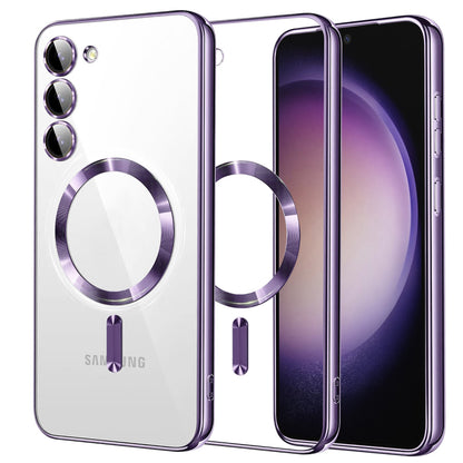 MagSafe futrola za Samsung Galaxy S23 S911, Techsuit, Luxury Crystal, Svijetlo Ljubičasta