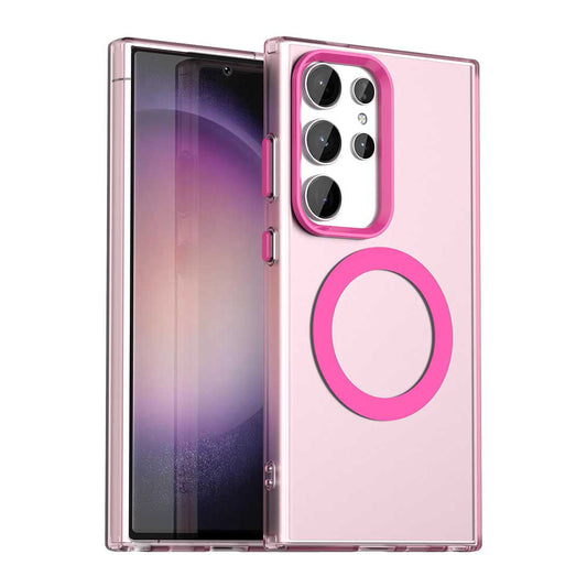 MagSafe maska za Samsung Galaxy S23 Ultra S918, Techsuit, CandyCase, Roza