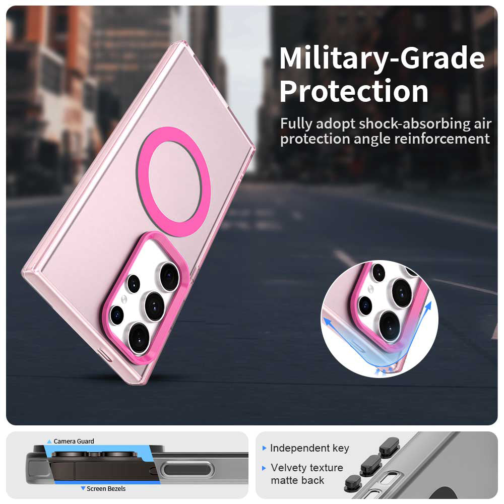 MagSafe maska za Samsung Galaxy S23 Ultra S918, Techsuit, CandyCase, Roza