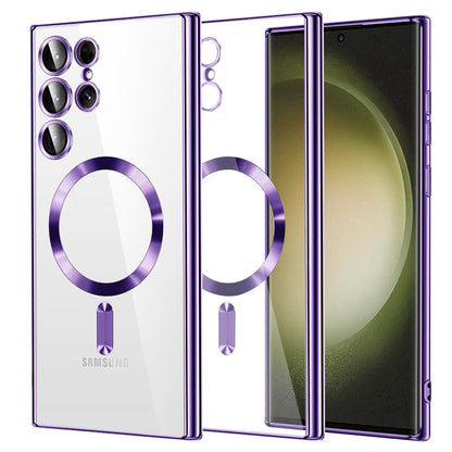 MagSafe maska za Samsung Galaxy S23 Ultra S918, Techsuit, Luxury Crystal, Svijetlo Ljubičasta