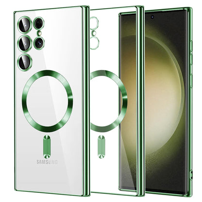 MagSafe futrola za Samsung Galaxy S23 Ultra S918, Techsuit, Luxury Crystal, Svijetlo Zelena