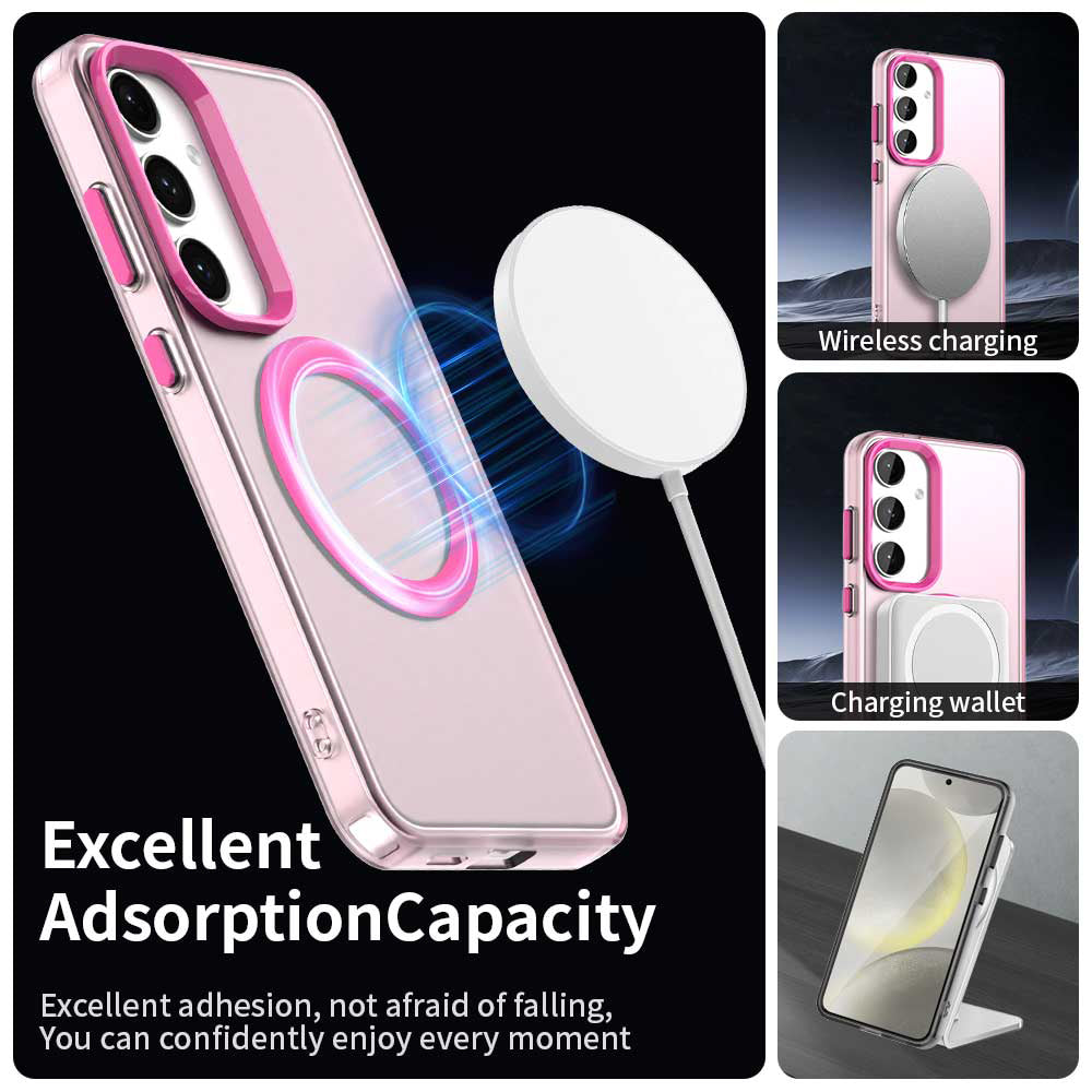 MagSafe maska za Samsung Galaxy S24 FE S721, Techsuit, CandyCase, Roza