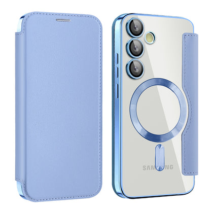 MagSafe futrola za Samsung Galaxy S24 FE S721, Techsuit, SmartMag Book, Plava
