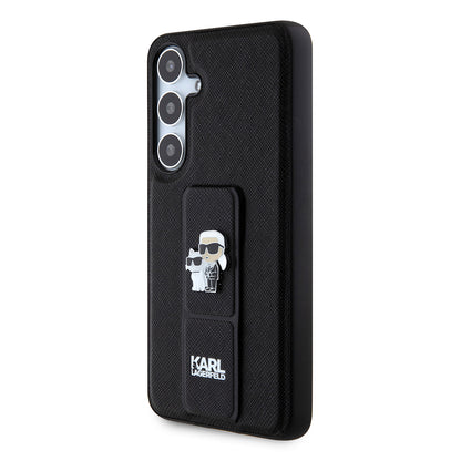 MagSafe futrola za Samsung Galaxy S24+ S926, Karl Lagerfeld, Saffiano Gripstand Karl & Choupette, Crna