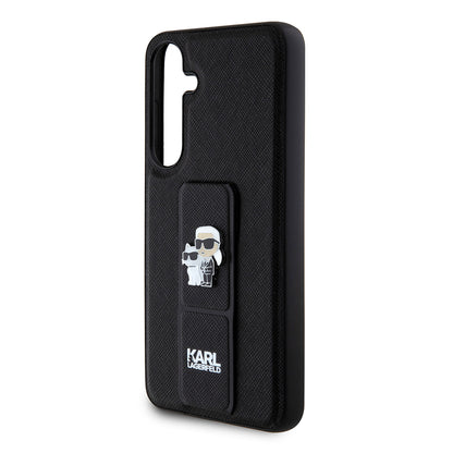 MagSafe futrola za Samsung Galaxy S24+ S926, Karl Lagerfeld, Saffiano Gripstand Karl & Choupette, Crna