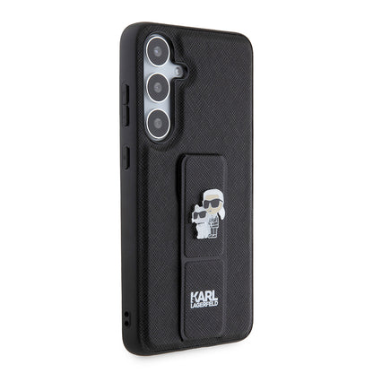 MagSafe futrola za Samsung Galaxy S24+ S926, Karl Lagerfeld, Saffiano Gripstand Karl & Choupette, Crna