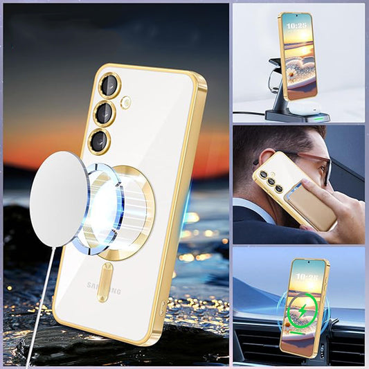 MagSafe futrola za Samsung Galaxy S24+ S926, Techsuit, Luxury Crystal, Tamno Zelena