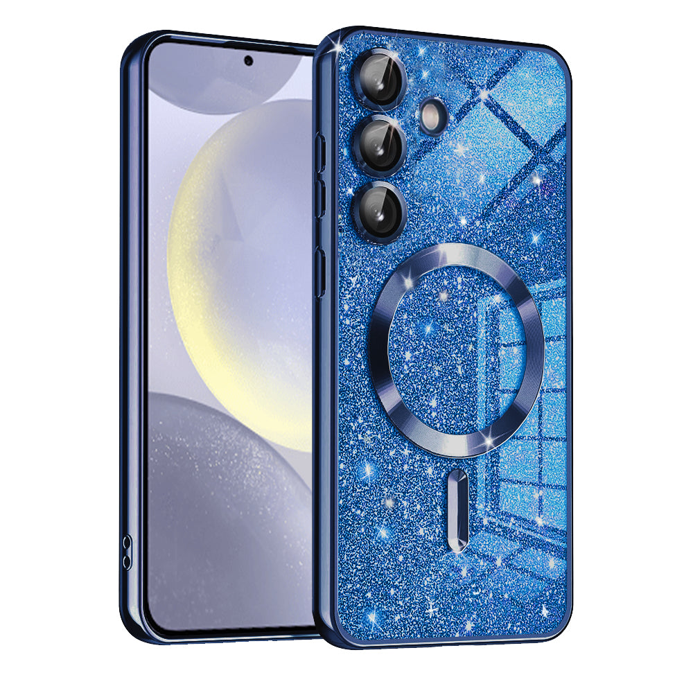 MagSafe futrola za Samsung Galaxy S24+ S926, Techsuit, Luxury Glitter, Tamno Plava