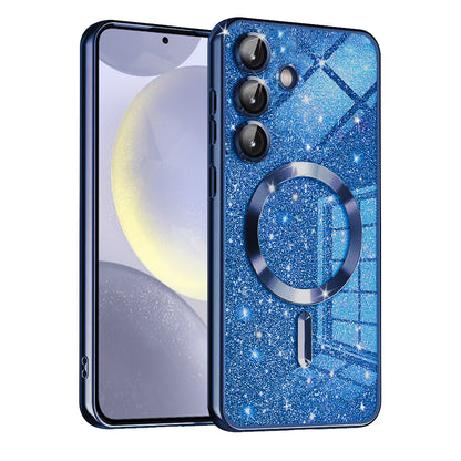 MagSafe futrola za Samsung Galaxy S24+ S926, Techsuit, Luxury Glitter, Tamno Plava