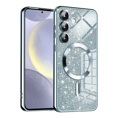 MagSafe futrola za Samsung Galaxy S24+ S926, Techsuit, Luxury Glitter, Plava