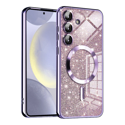 MagSafe futrola za Samsung Galaxy S24+ S926, Techsuit, Luxury Glitter, Svijetlo Ljubičasta