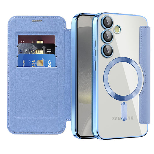 MagSafe futrola za Samsung Galaxy S24+ S926, Techsuit, SmartMag Book, Plava