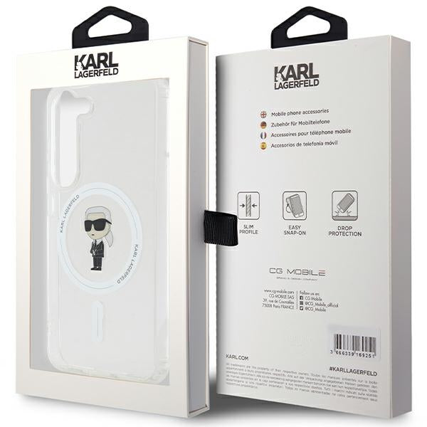 Futrola MagSafe za Samsung Galaxy S24 S921, Karl Lagerfeld, IML Ikonik Karl, Prozirna