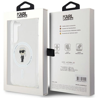 Futrola MagSafe za Samsung Galaxy S24 S921, Karl Lagerfeld, IML Ikonik Karl, Prozirna