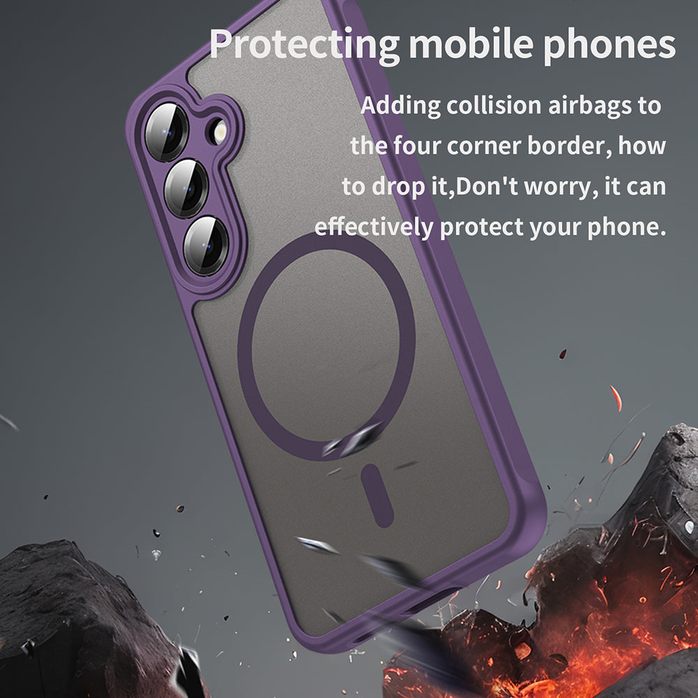 MagSafe maska za Samsung Galaxy S24 S921, Techsuit, HaloFrost II, Ljubičasta