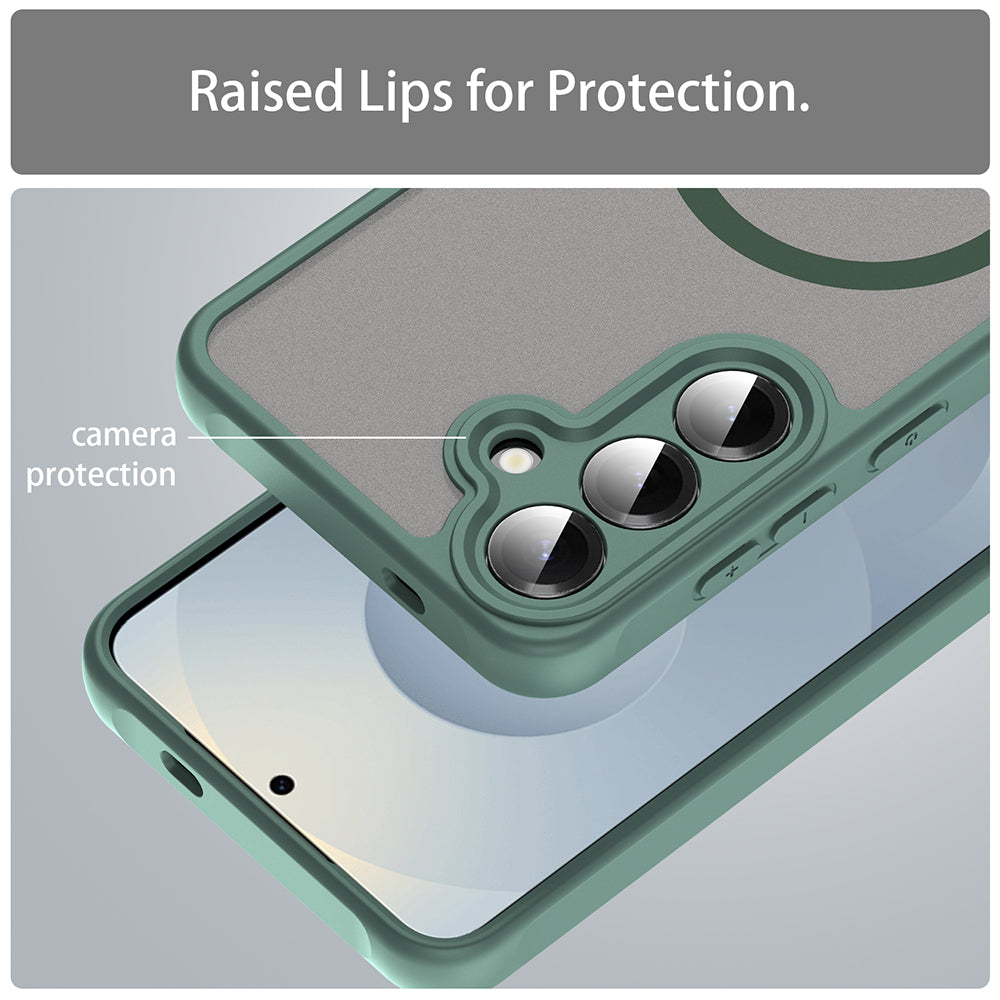 MagSafe maska za Samsung Galaxy S24 S921, Techsuit, HaloFrost II, Zelena