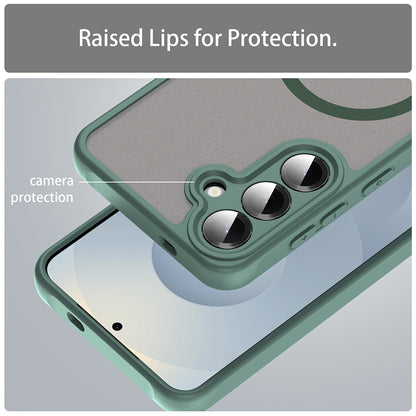 MagSafe maska za Samsung Galaxy S24 S921, Techsuit, HaloFrost II, Zelena