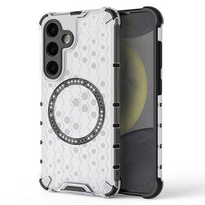 MagSafe futrola za Samsung Galaxy S24 S921, Techsuit, HoneyComb Shield, Bijela