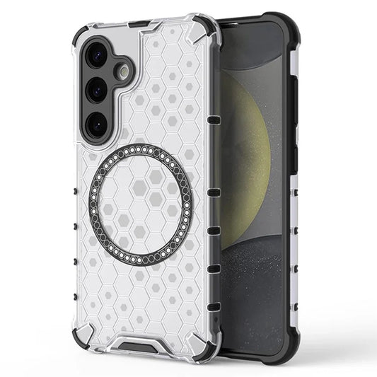 MagSafe futrola za Samsung Galaxy S24 S921, Techsuit, HoneyComb Shield, Bijela