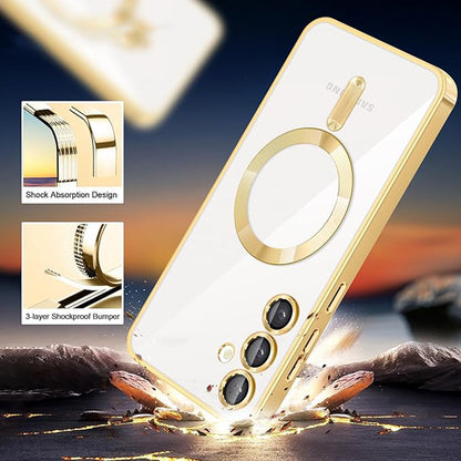MagSafe futrola za Samsung Galaxy S24 S921, Techsuit, Luxury Crystal, Crna