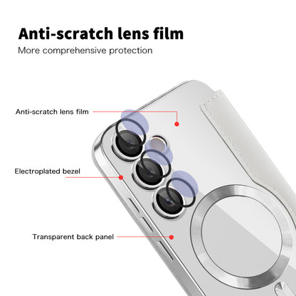 MagSafe futrola za Samsung Galaxy S24 S921, Techsuit, SmartMag Book, Siva