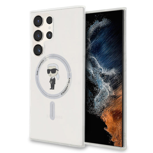 Futrola MagSafe za Samsung Galaxy S24 Ultra S928, Karl Lagerfeld, IML Ikonik Karl, Prozirna