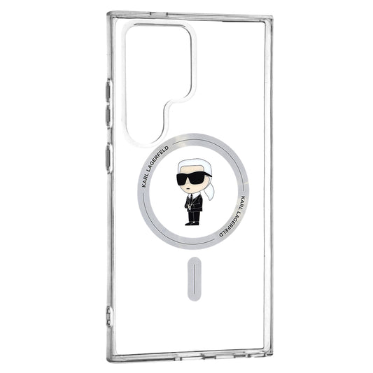 Futrola MagSafe za Samsung Galaxy S24 Ultra S928, Karl Lagerfeld, IML Ikonik Karl, Prozirna
