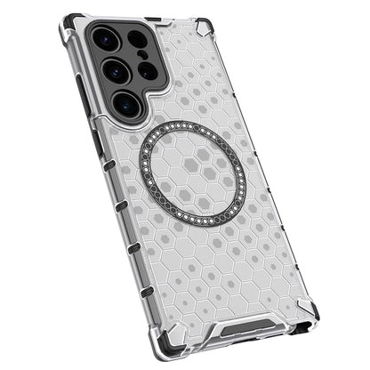 MagSafe futrola za Samsung Galaxy S24 Ultra S928, Techsuit, HoneyComb Shield, Bijela