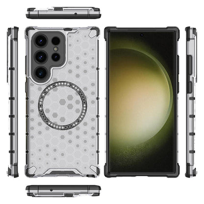 MagSafe futrola za Samsung Galaxy S24 Ultra S928, Techsuit, HoneyComb Shield, Bijela