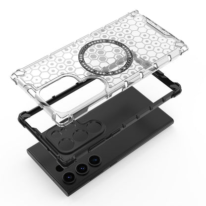 MagSafe futrola za Samsung Galaxy S24 Ultra S928, Techsuit, HoneyComb Shield, Crna