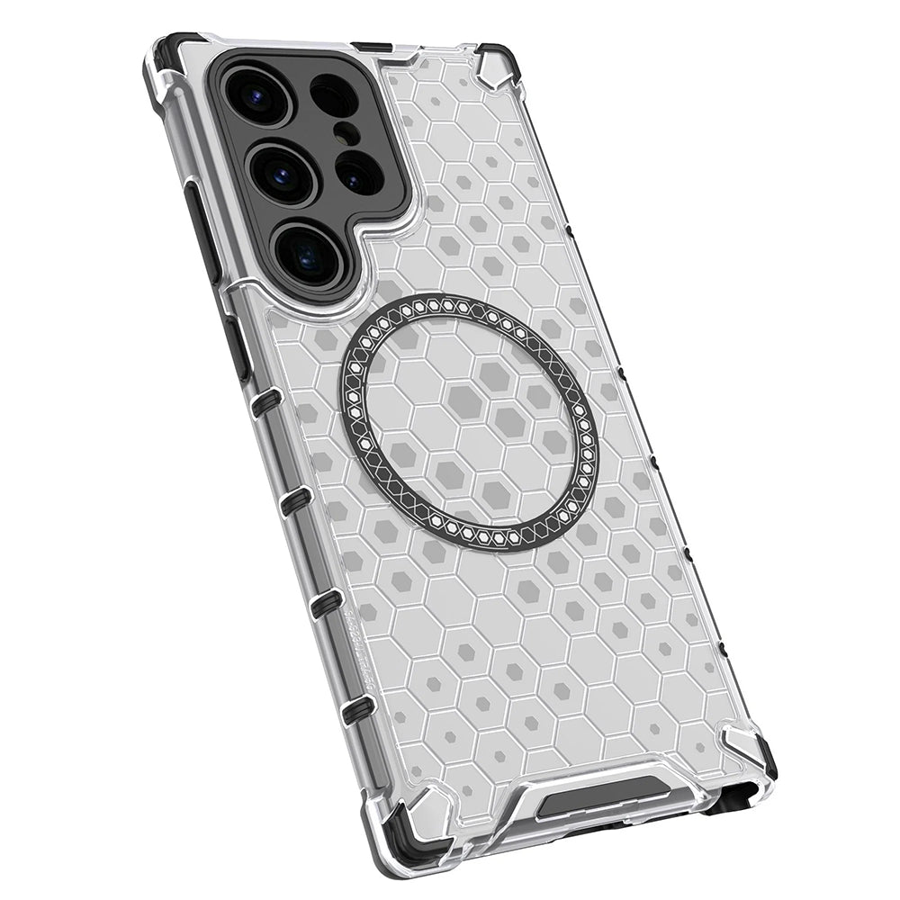 MagSafe futrola za Samsung Galaxy S24 Ultra S928, Techsuit, HoneyComb Shield, Crna