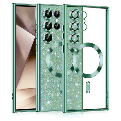 MagSafe futrola za Samsung Galaxy S24 Ultra S928, Techsuit, Luxury Glitter, Svijetlo Zelena