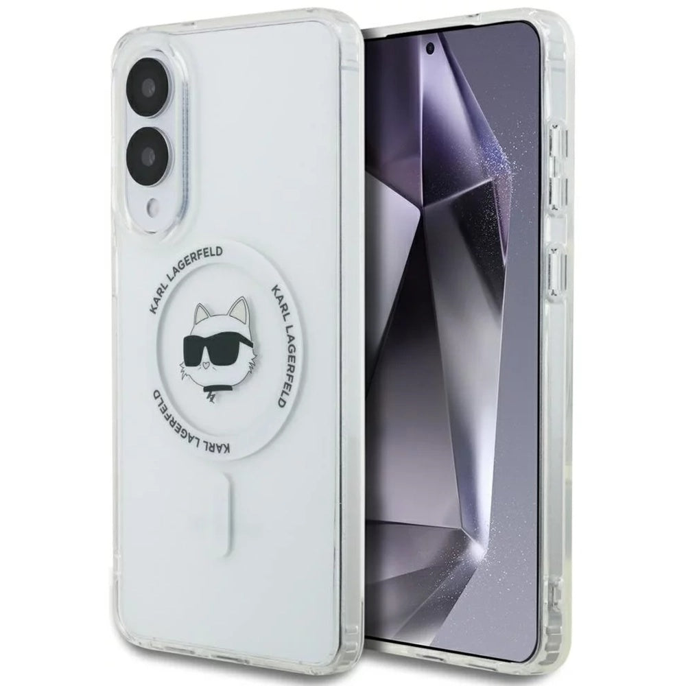 Futrola MagSafe za Samsung Galaxy S25 Edge S937, Karl Lagerfeld, IML Choupette's Head, Bijela