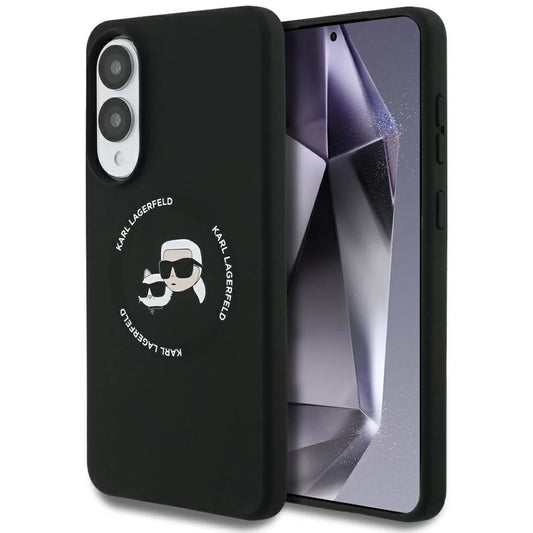 MagSafe futrola za Samsung Galaxy S25 Edge S937, Karl Lagerfeld, Silicone Double Heads, Crna