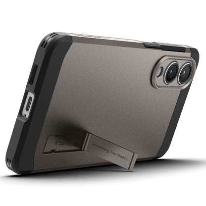 Futrola MagSafe za Samsung Galaxy S25 Edge S937, Spigen, Tough Armor, Siva ACS09423