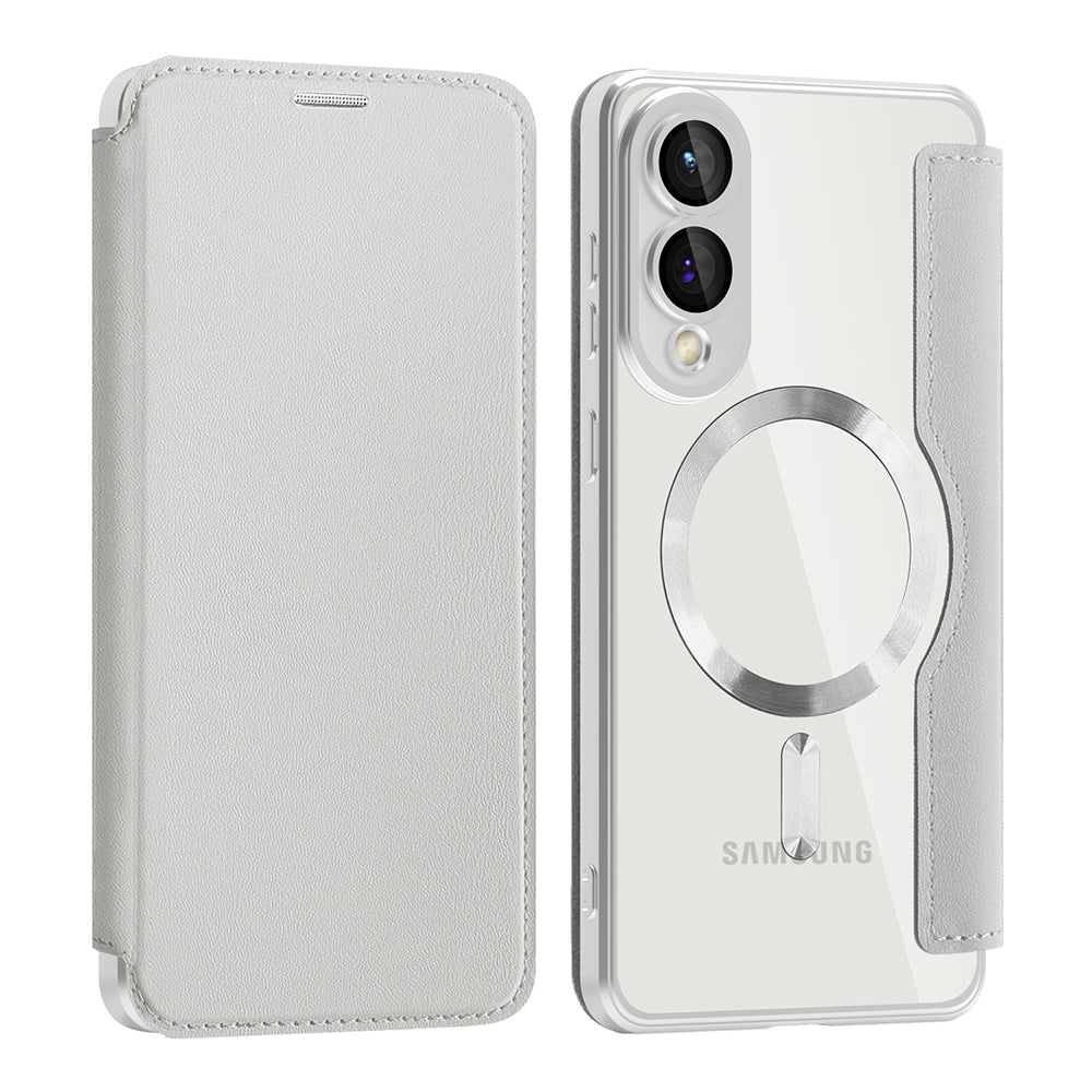 MagSafe futrola za Samsung Galaxy S25 Edge S937, Techsuit, SmartMag Book, Siva