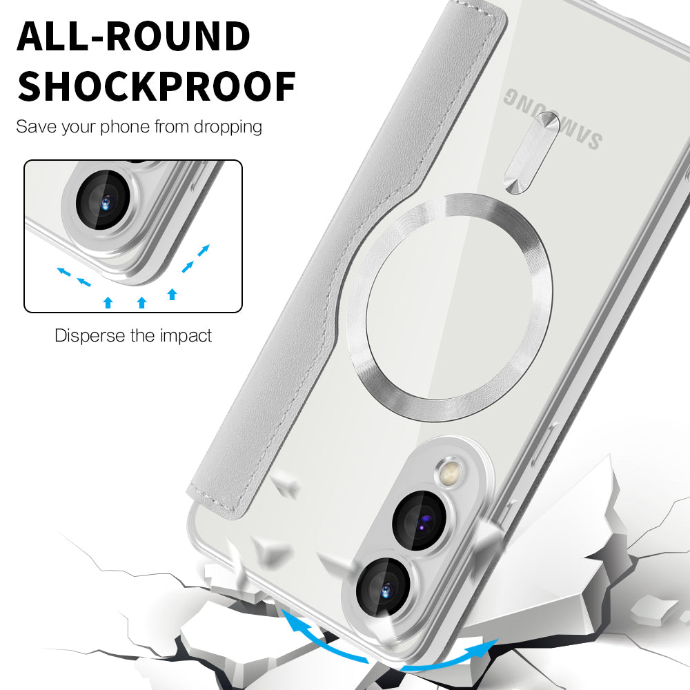 MagSafe futrola za Samsung Galaxy S25 Edge S937, Techsuit, SmartMag Book, Siva