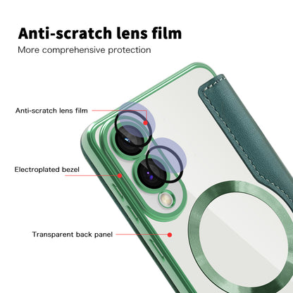 MagSafe futrola za Samsung Galaxy S25 Edge S937, Techsuit, SmartMag Book, Zelena