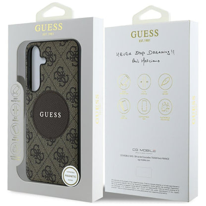 Futrola MagSafe za Samsung Galaxy S25+ S936, Guess, 4G Circle Classic Logo, Smeđa