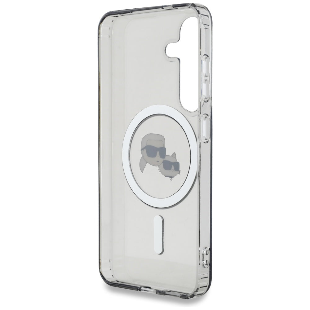 Futrola MagSafe za Samsung Galaxy S25+ S936, Karl Lagerfeld, IML Metal Karl & Choupette's Heads, Crna