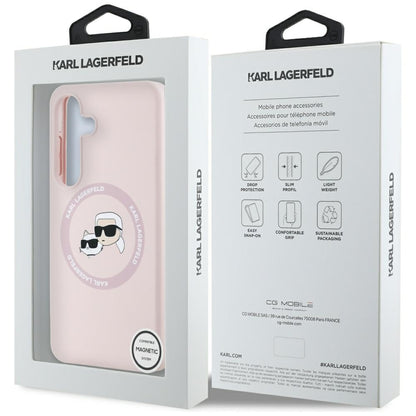 MagSafe futrola za Samsung Galaxy S25+ S936, Karl Lagerfeld, Silicone Double Heads, Roza
