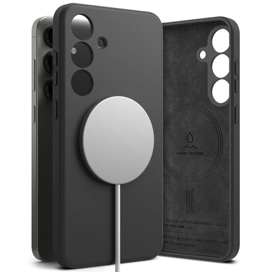 MagSafe futrola za Samsung Galaxy S25+ S936, Ringke, Silikon, Crna