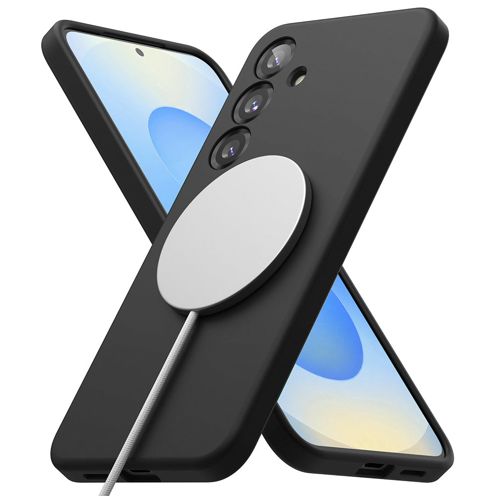 MagSafe futrola za Samsung Galaxy S25+ S936, Ringke, Silikon, Crna