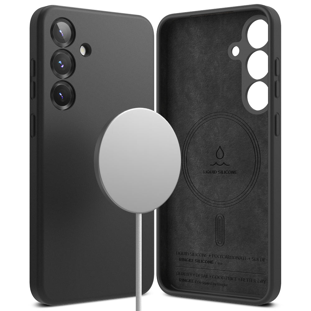 MagSafe futrola za Samsung Galaxy S25+ S936, Ringke, Silikon, Crna