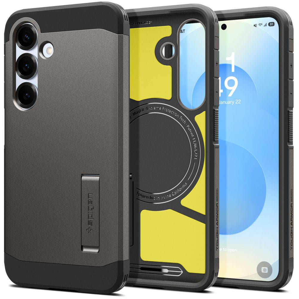 Futrola MagSafe za Samsung Galaxy S25+ S936, Spigen, Tough Armor, Siva