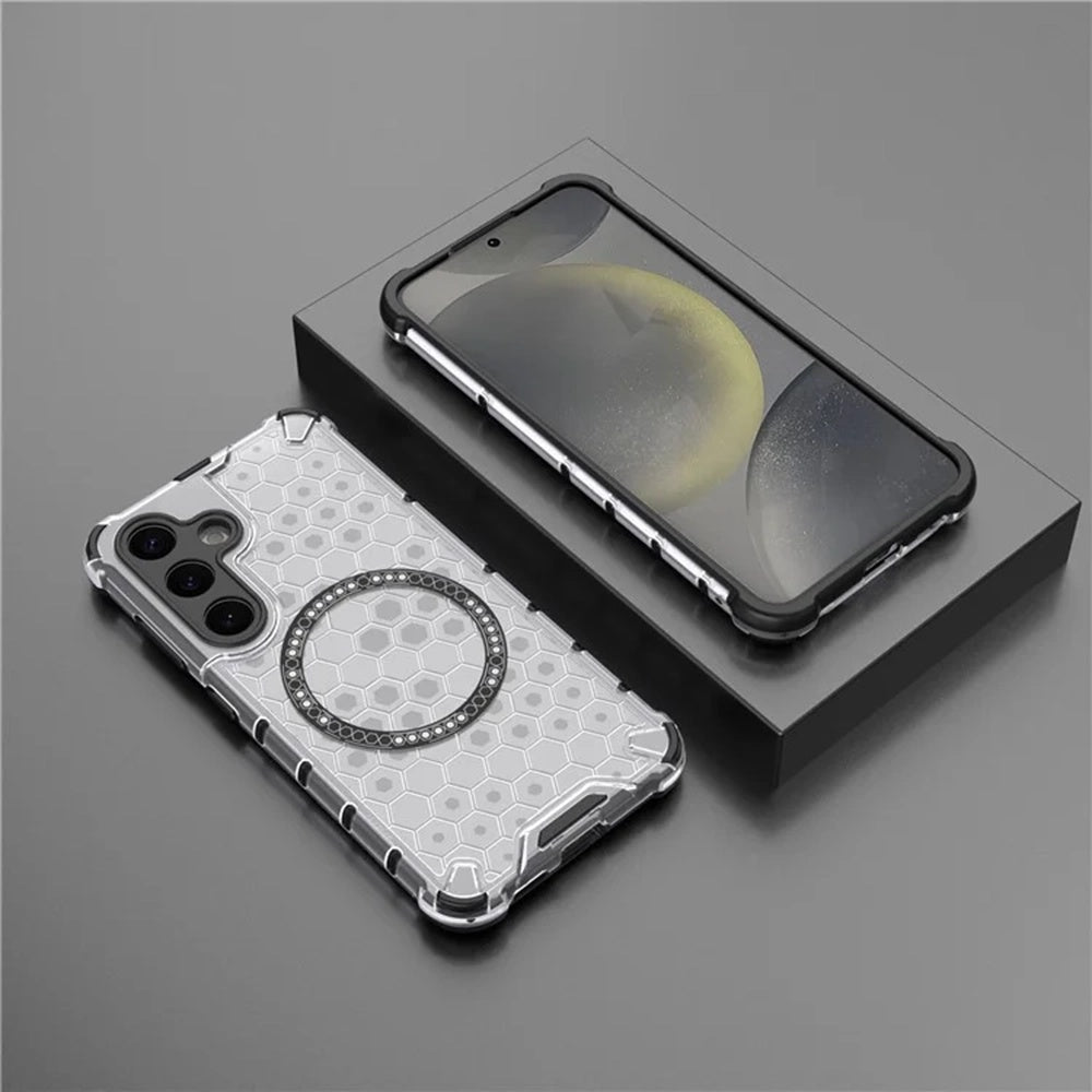 MagSafe futrola za Samsung Galaxy S25+ S936, Techsuit, HoneyComb Shield, Bijela