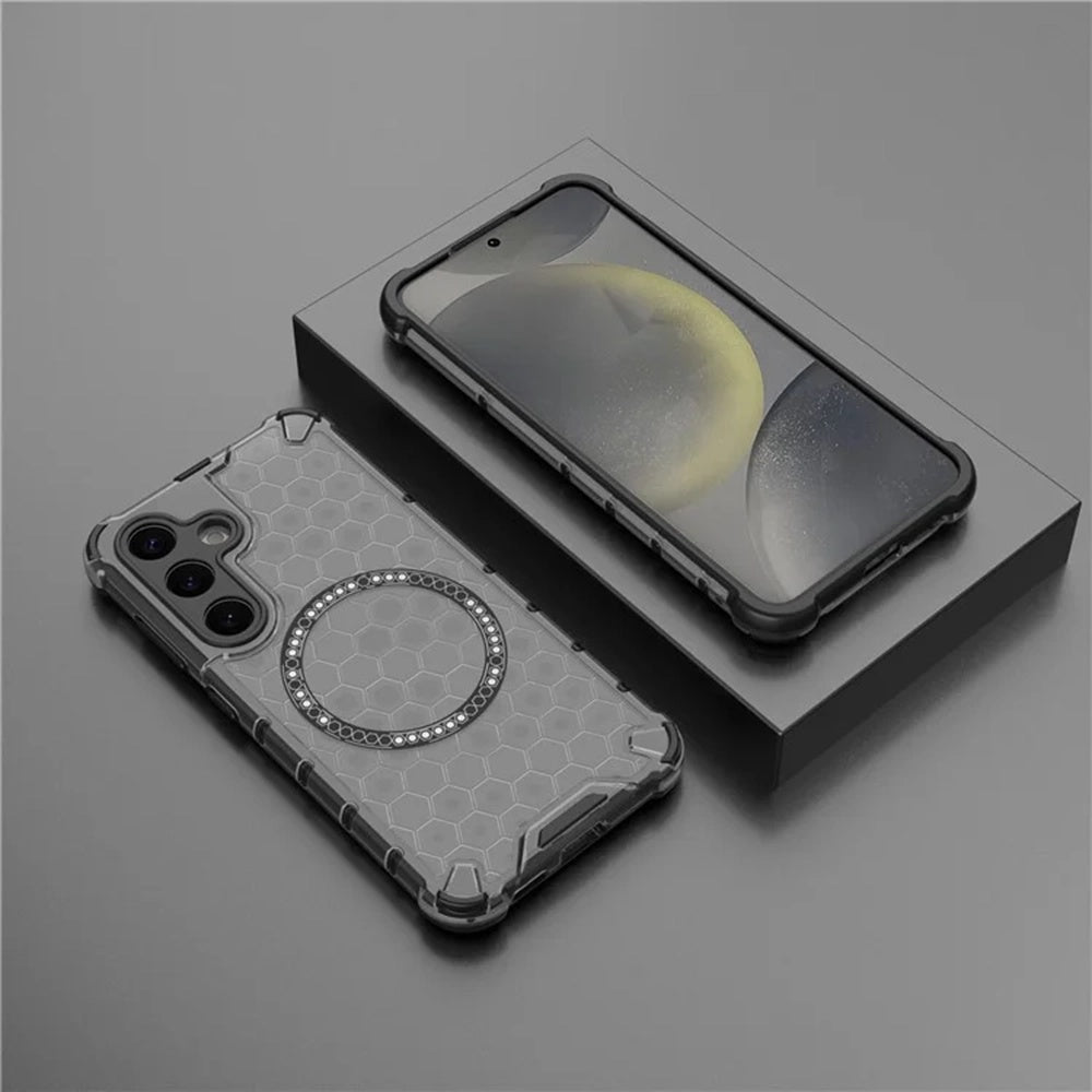 MagSafe futrola za Samsung Galaxy S25+ S936, Techsuit, HoneyComb Shield, Crna