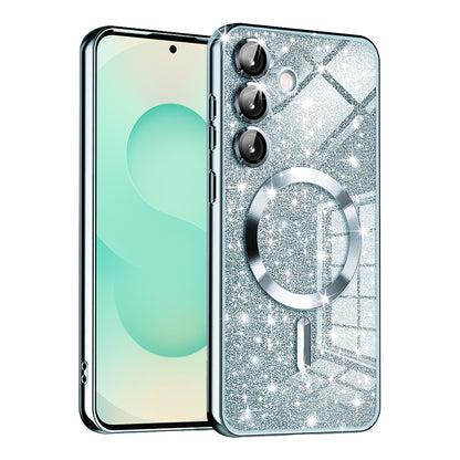 MagSafe futrola za Samsung Galaxy S25+ S936, Techsuit, Luxury Glitter, Plava