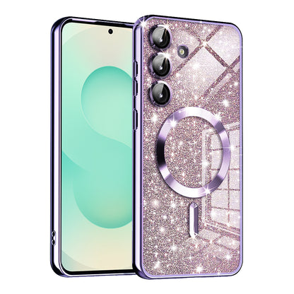 MagSafe futrola za Samsung Galaxy S25+ S936, Techsuit, Luxury Glitter, Svijetlo Ljubičasta